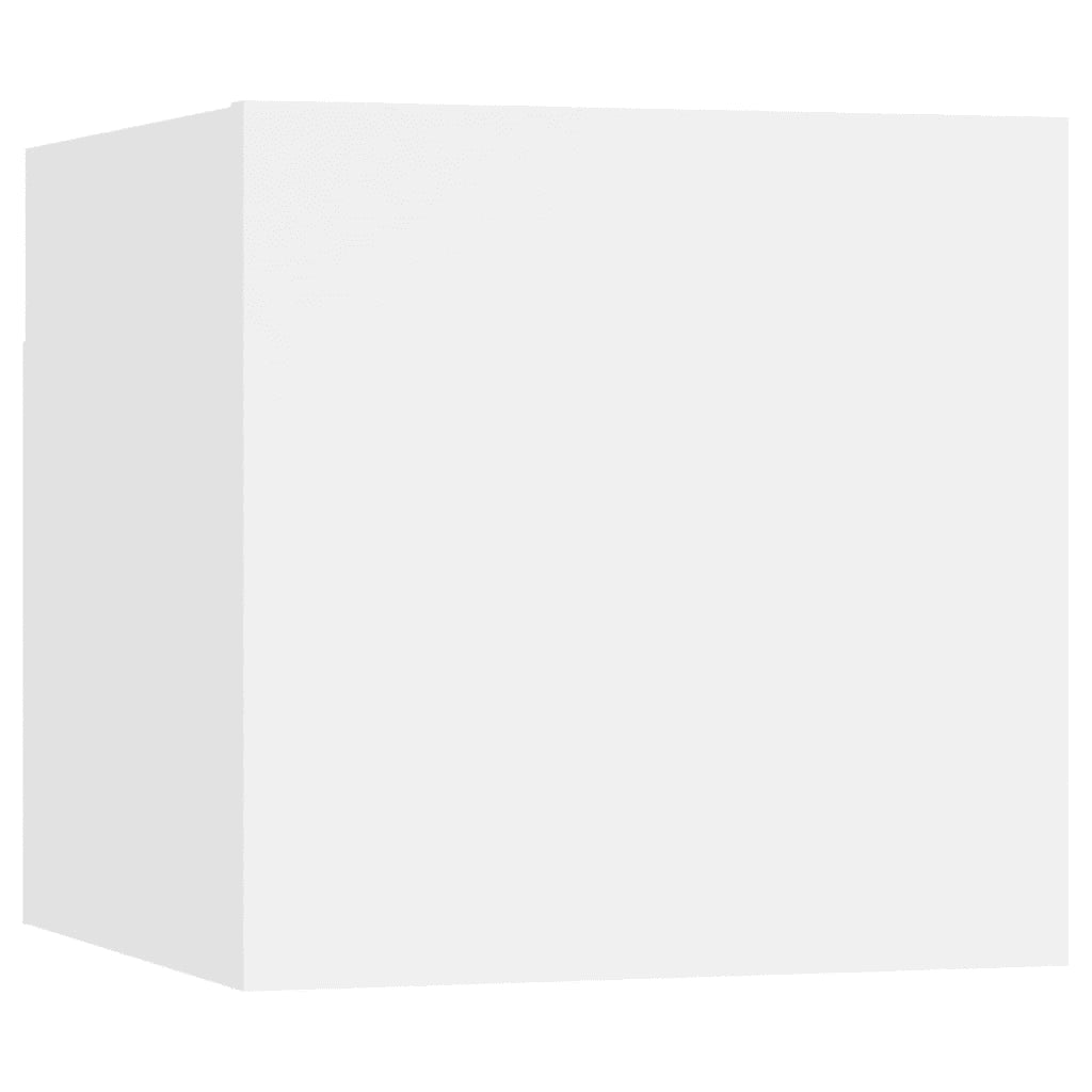 Set Mobili Porta TV 8pz Bianco in Legno Multistrato