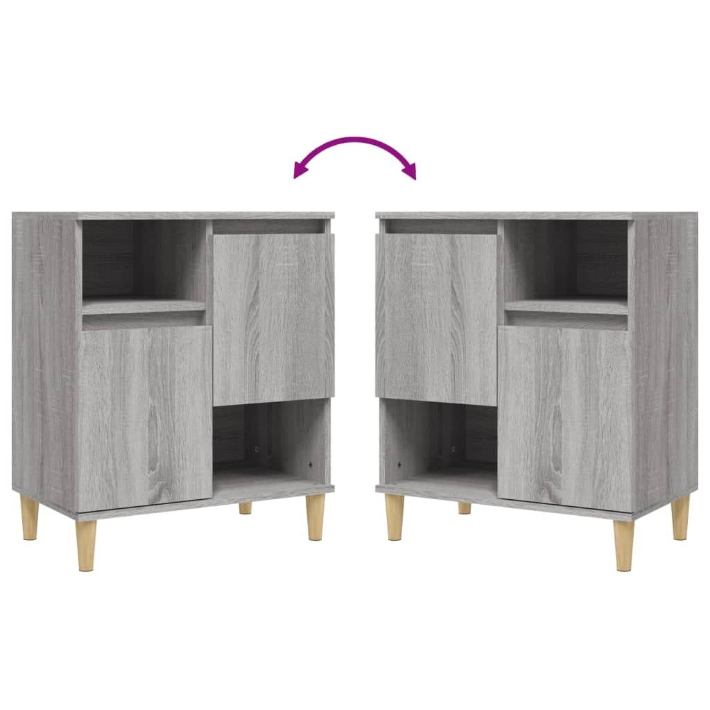 Buffet credenza cassettiera armadio mobile contenitore organizer per cucina soggiorno salotti set di 2 Sonoma 60 x 35 x 70 cm in legno ingegnerizzato grigio 02_0036967