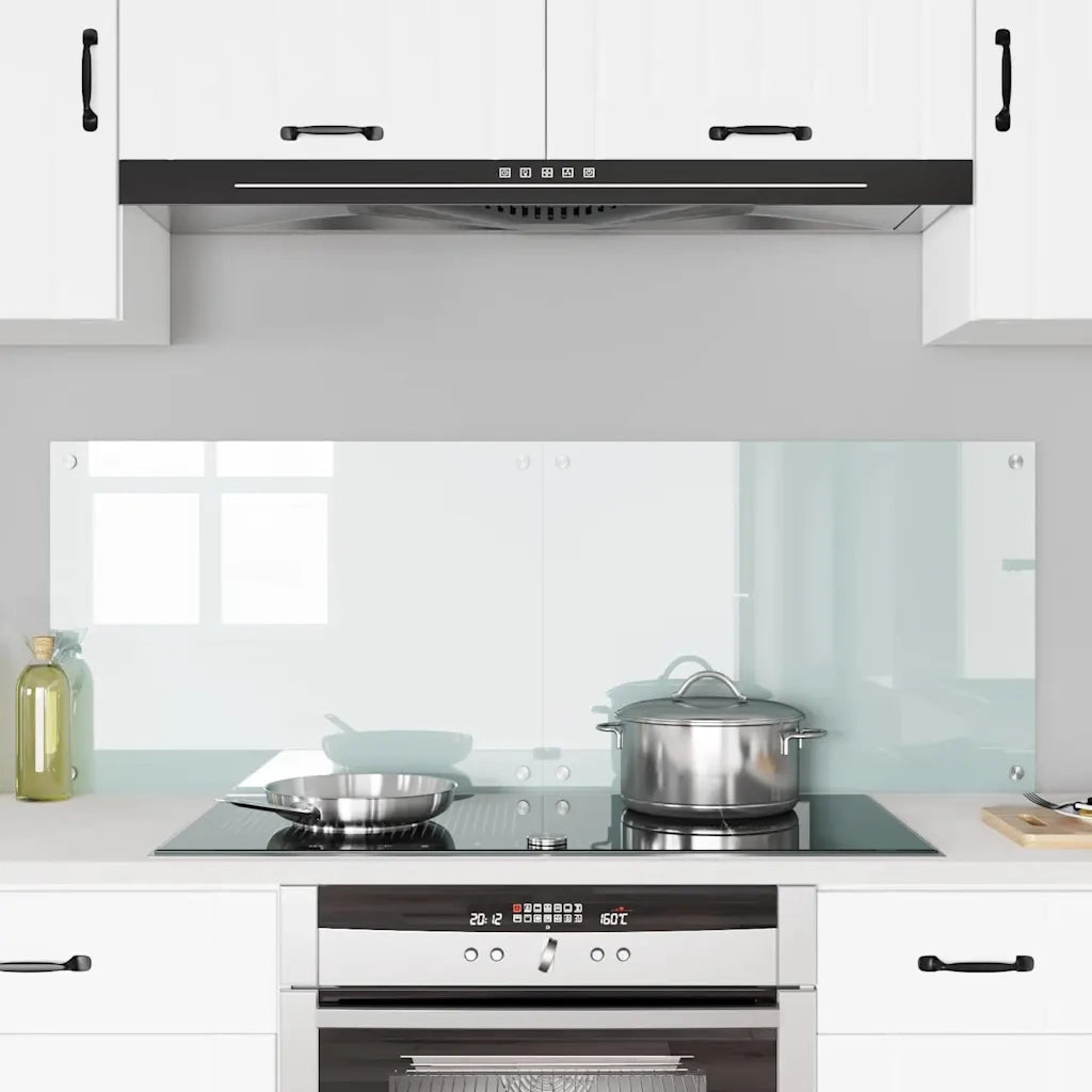 Schienale da cucina 2 pcs Bianco 70 x 50 cm vetro temperato