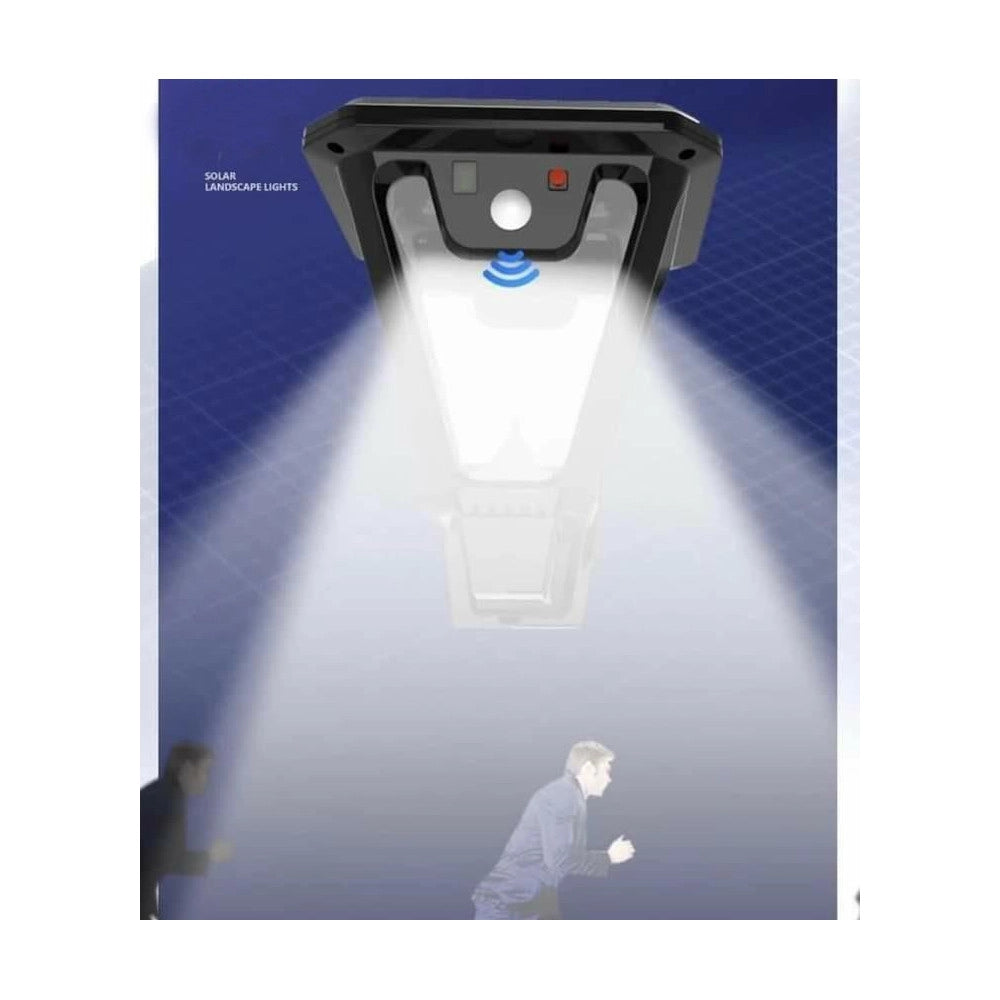 Trade Shop - Lampione Lampada Luce Solare Giardino A Led Su Picchetto Con Telecomando Sensore -
