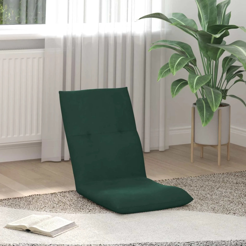 Sedia da Pavimento Verde Scuro 46 x 50 x 61 cm Velluto 42028176
