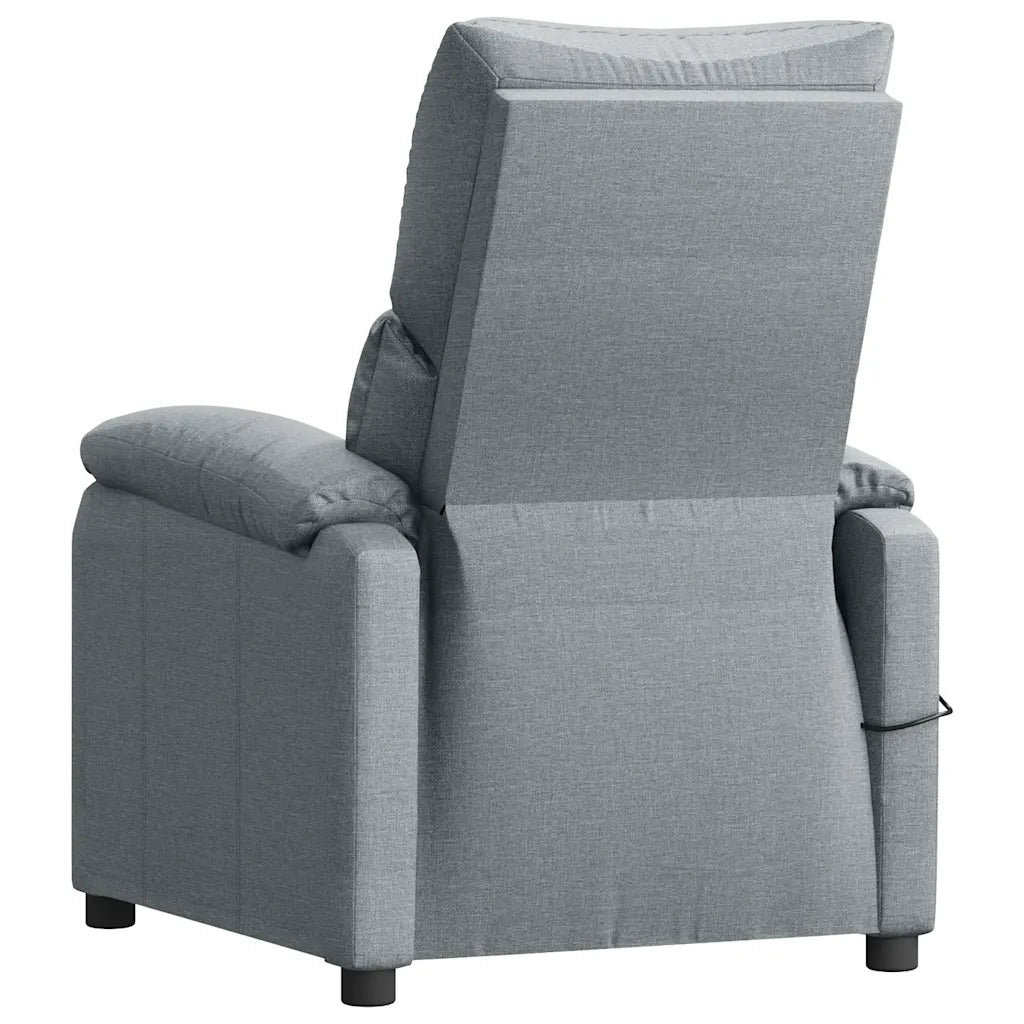Poltrona Massaggiante in Tessuto Grigio Chiaro