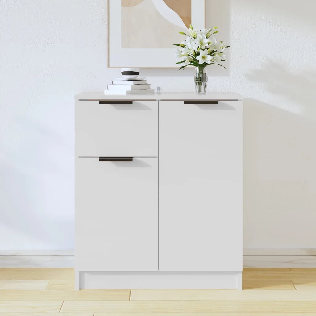 Credenza-Buffet-Armadio da cucina Bianca 60x30x70 cm in Legno Multistrato 673345