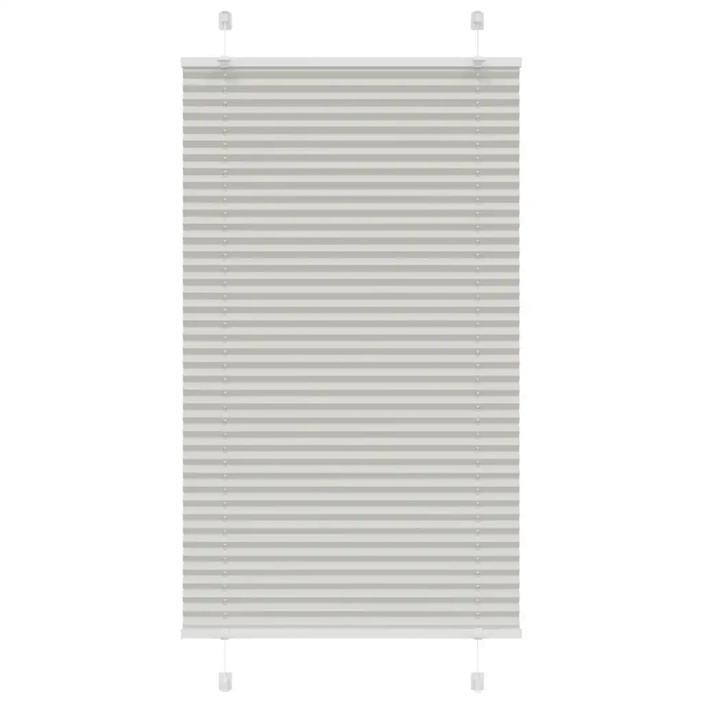 Tenda Plissettata Grigio Chiaro 80x100 cm Larghezza Tessuto