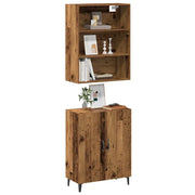 Credenza con Pensile-Buffet-Armadio da cucina Legno Antico in Legno Multistrato