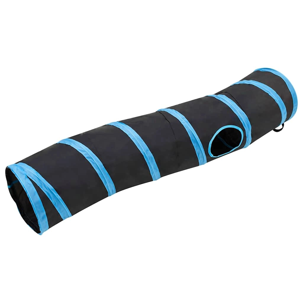 Tunnel per Gatti a S Nero e Blu 122 cm Poliesterecod mxl 79764
