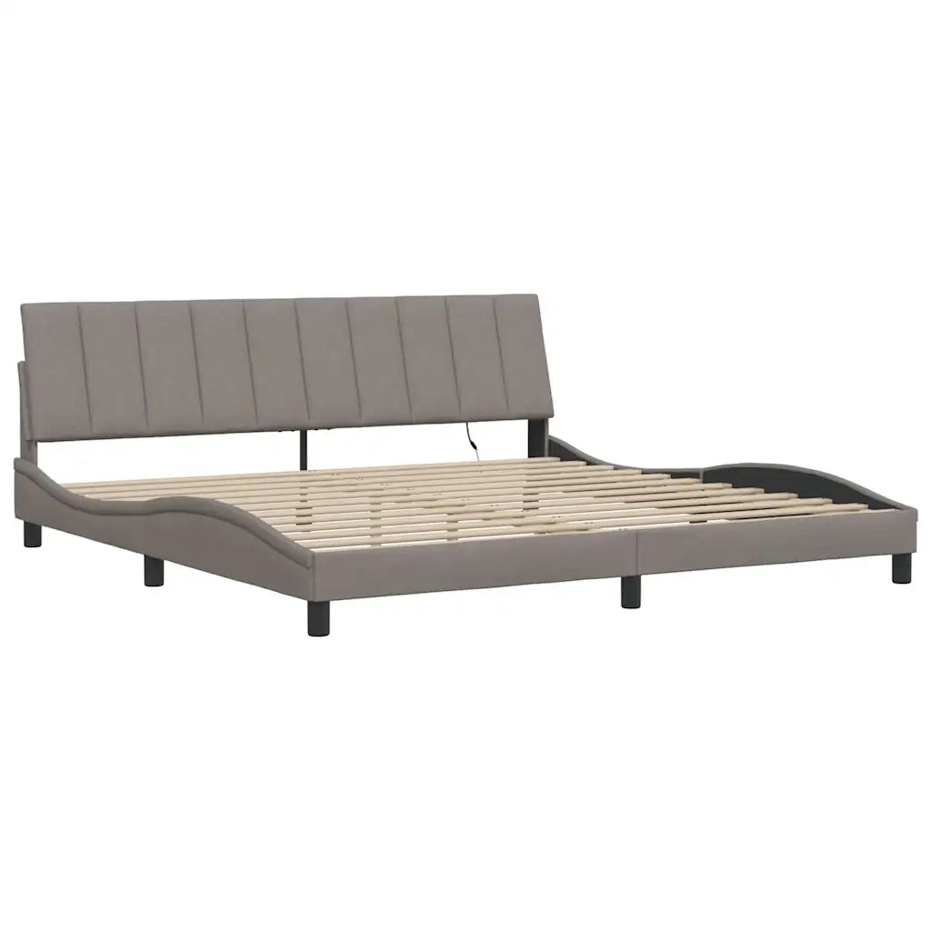Giroletto senza Materasso Hanko Tortora 200x200 cm in Tessuto 3310486
