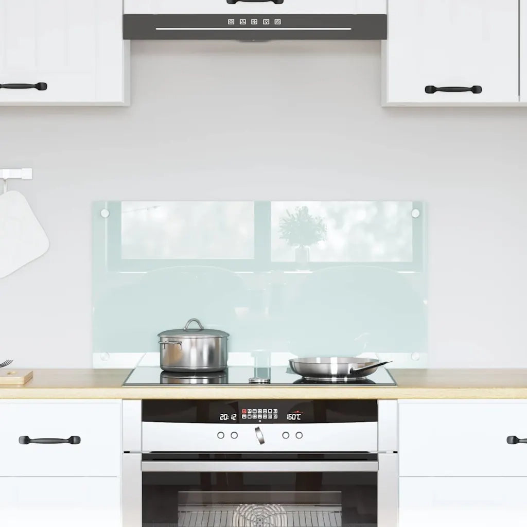 Rivestimento da Cucina-Paraschizzi per Cucina Bianco 80 x 40 cm vetro temperato