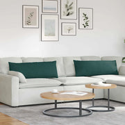 Cuscini da Divano 2 pcs Verde Scuro 120 x 40 cm Tessuto