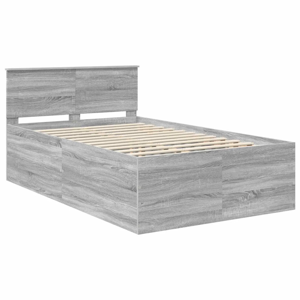 Struttura del letto con testiera Grigio Sonoma 120 x 190 cm 3408597