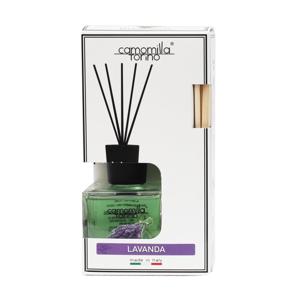 CAMOMILLA TORINO DIFFUSORE  PER AMBIENTE CON BASTONCINI ALLA LAVANDA DA 100 ML
