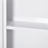 kleankin Armadietto Medicinali a 3 Ripiani con Porta Magnetica, in Acciaio, 30x12x60 cm, Bianco