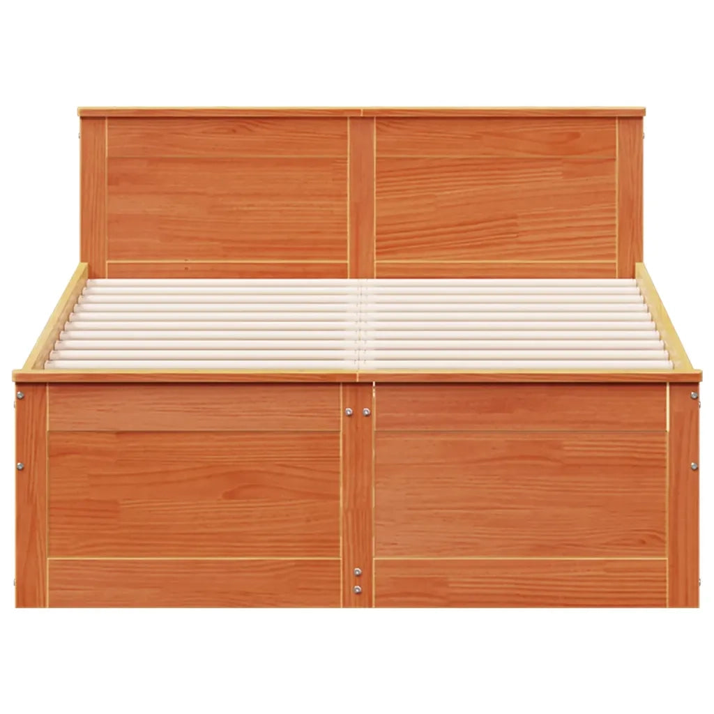 Giroletto senza Materasso con Testata Marrone Cera 120x200 Pino 3308770