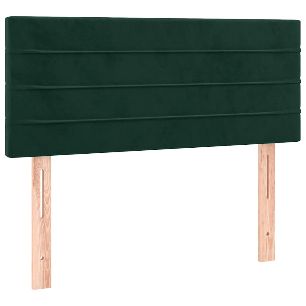 Giroletto a Molle con Materasso Verde Scuro 80x200 cm Velluto 3127520