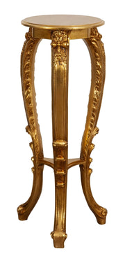 Biscottini PANCHETTO PORTAVASO IN FINITURA FOGLIA ORO ANTICATO MADE IN ITALY Tavolino