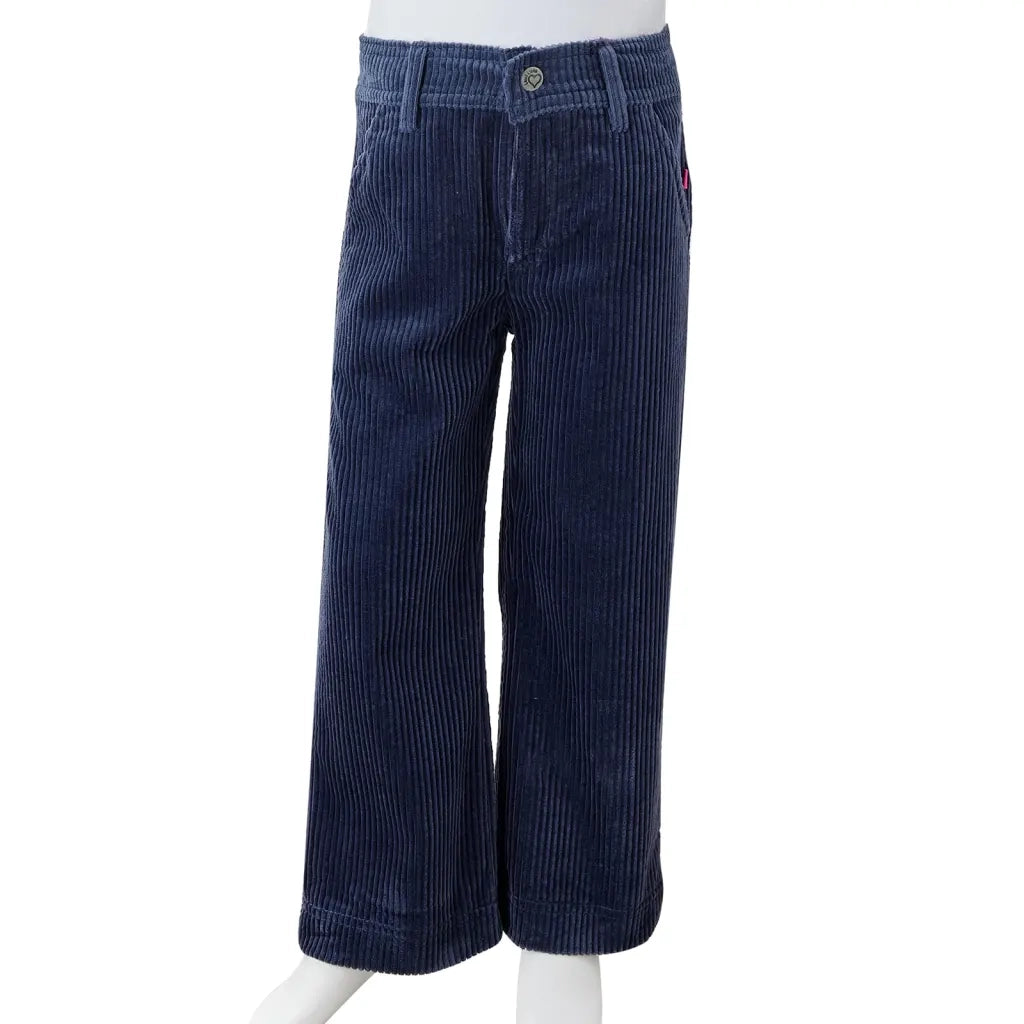 Pantaloni da Bambino in Velluto a Coste Blu Marino 116 CFW5578569