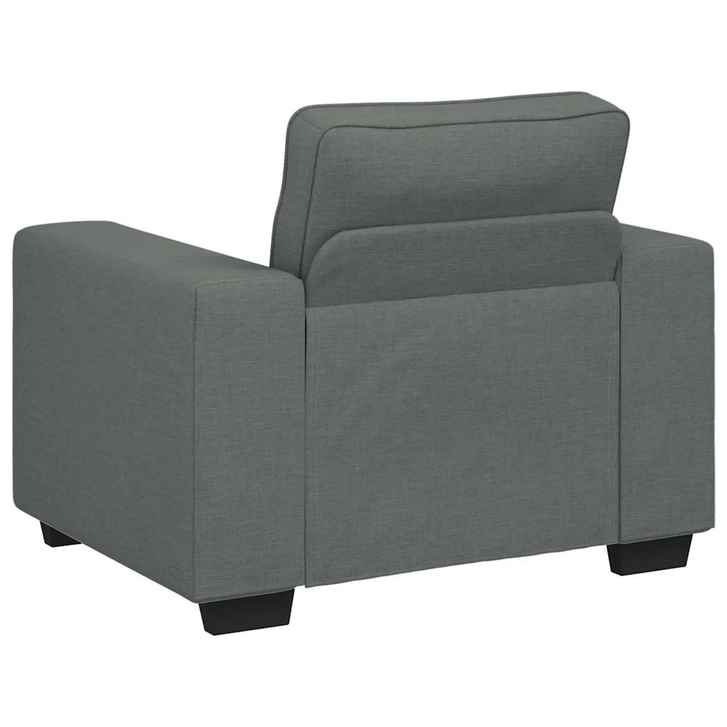 vidaXL Set di Divani 2 pz con Cuscini Grigio Scuro in Tessuto