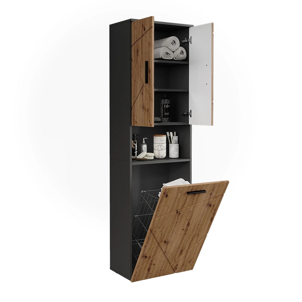 Vicco Mobili alti  Antracite/Artisan 50 x 172 cm con 3 porte