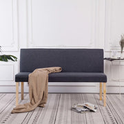 Panca-Sgabello 139,5 cm Grigio Scuro in Poliestere