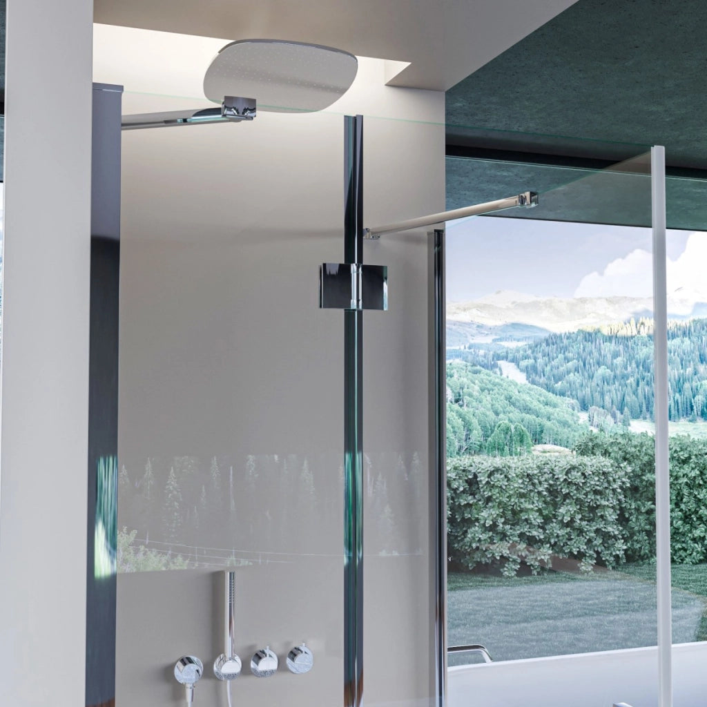 Box doccia due lati con porta battente 8mm h195 regina, misura 80x80