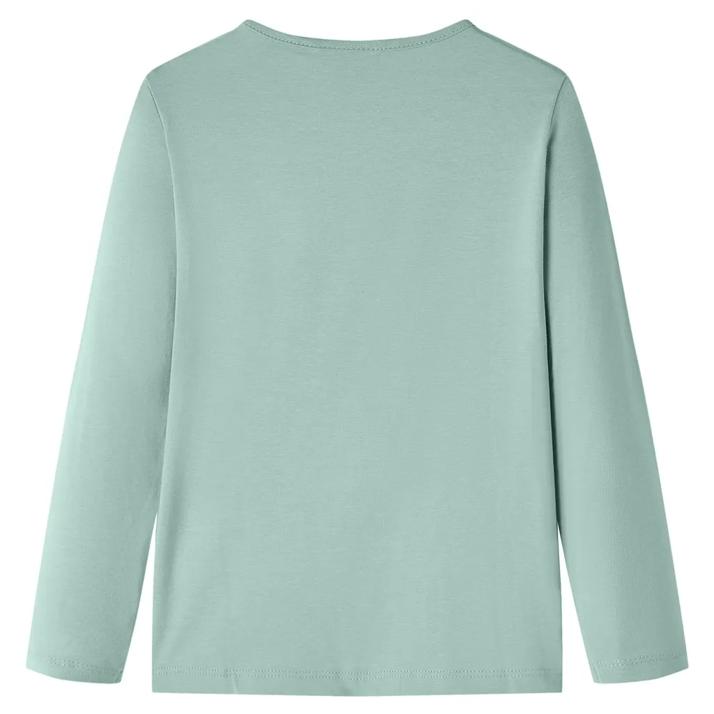 Maglietta da Bambina Maniche Lunghe Menta Medio 116cod mxl 84685