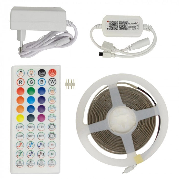 Striscia LED COB RGB 450/m 15W/m 3m IP20 kit completo