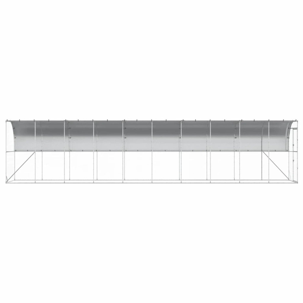 Gabbia per Polli Contro il Muro Argento 600 x 150 x 215 cm 3434724