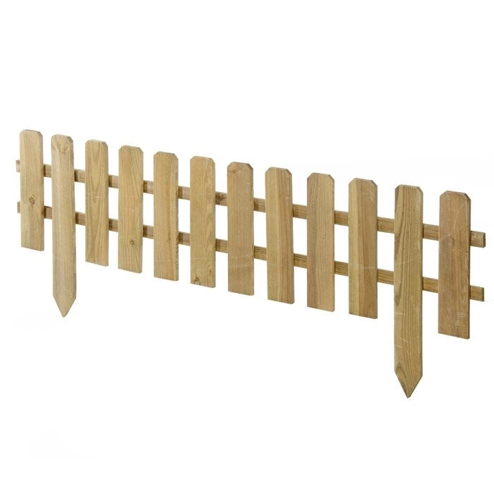 Recinzione da Giardino in Legno a Listelli Dritti Staccionata Basse Verdelook