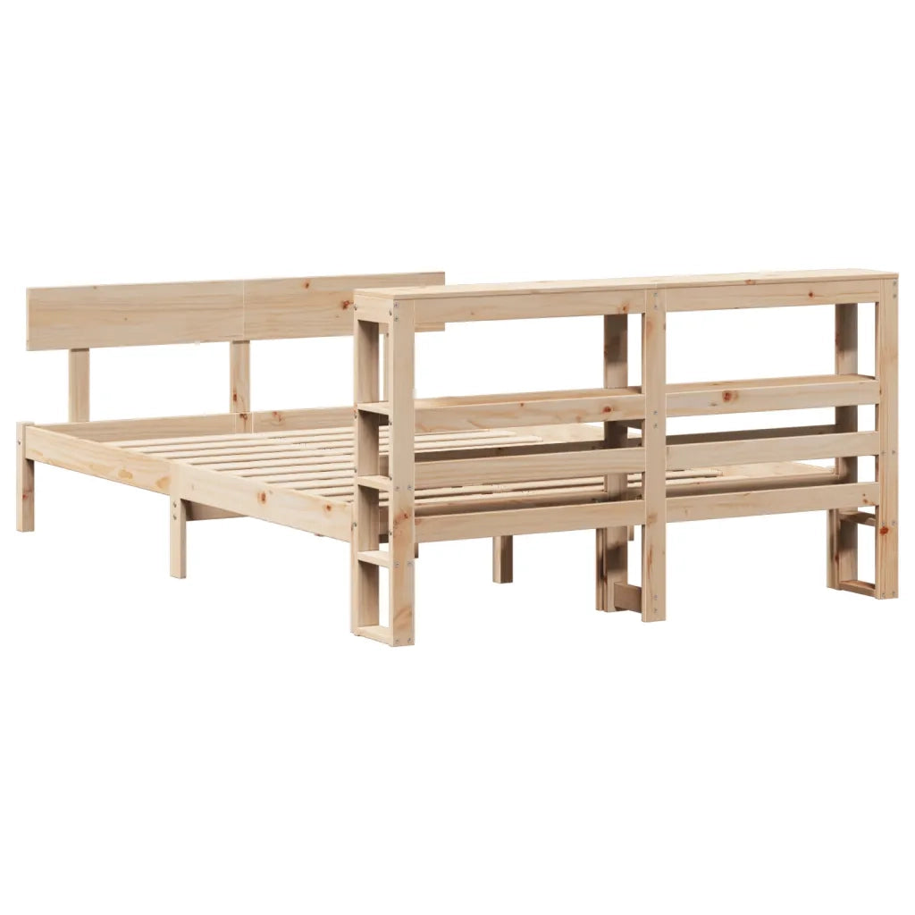 Letto senza Materasso 120x200 cm in Legno Massello di Pino