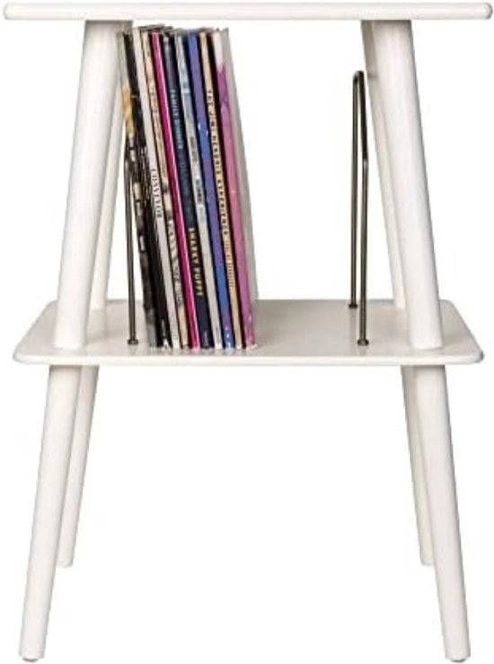 Cassettiere per Dischi - Cassettiera per Dischi - Cassetto per Vinili - Spazio per un massimo di 30 dischi - Bianco
