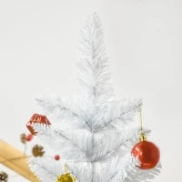 Albero di Natale Bianco con 550 Rami in PVC per Uso Interno, Ø102  x 180cm