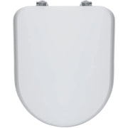 Sedile wc con cerniere cromate interasse 158 mm, copriwater colo