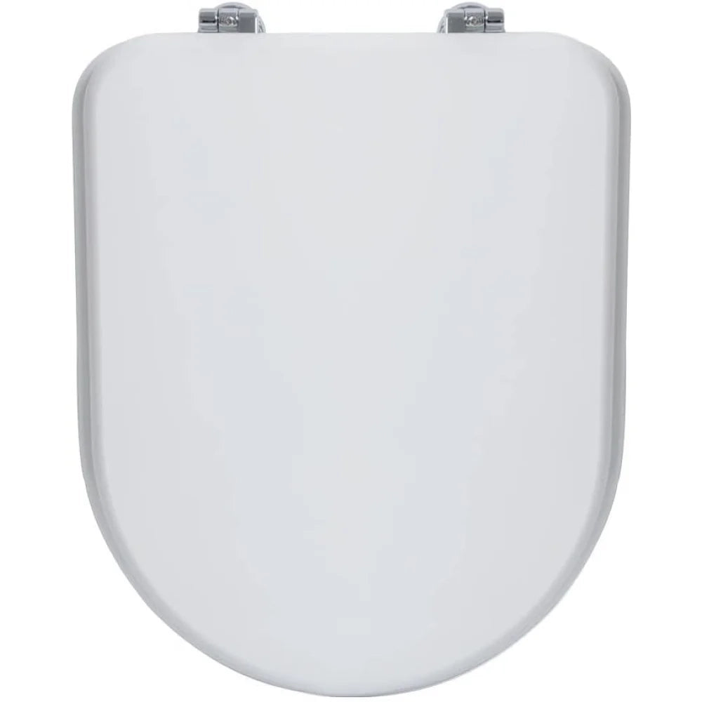 Sedile wc con cerniere cromate interasse 158 mm, copriwater colo