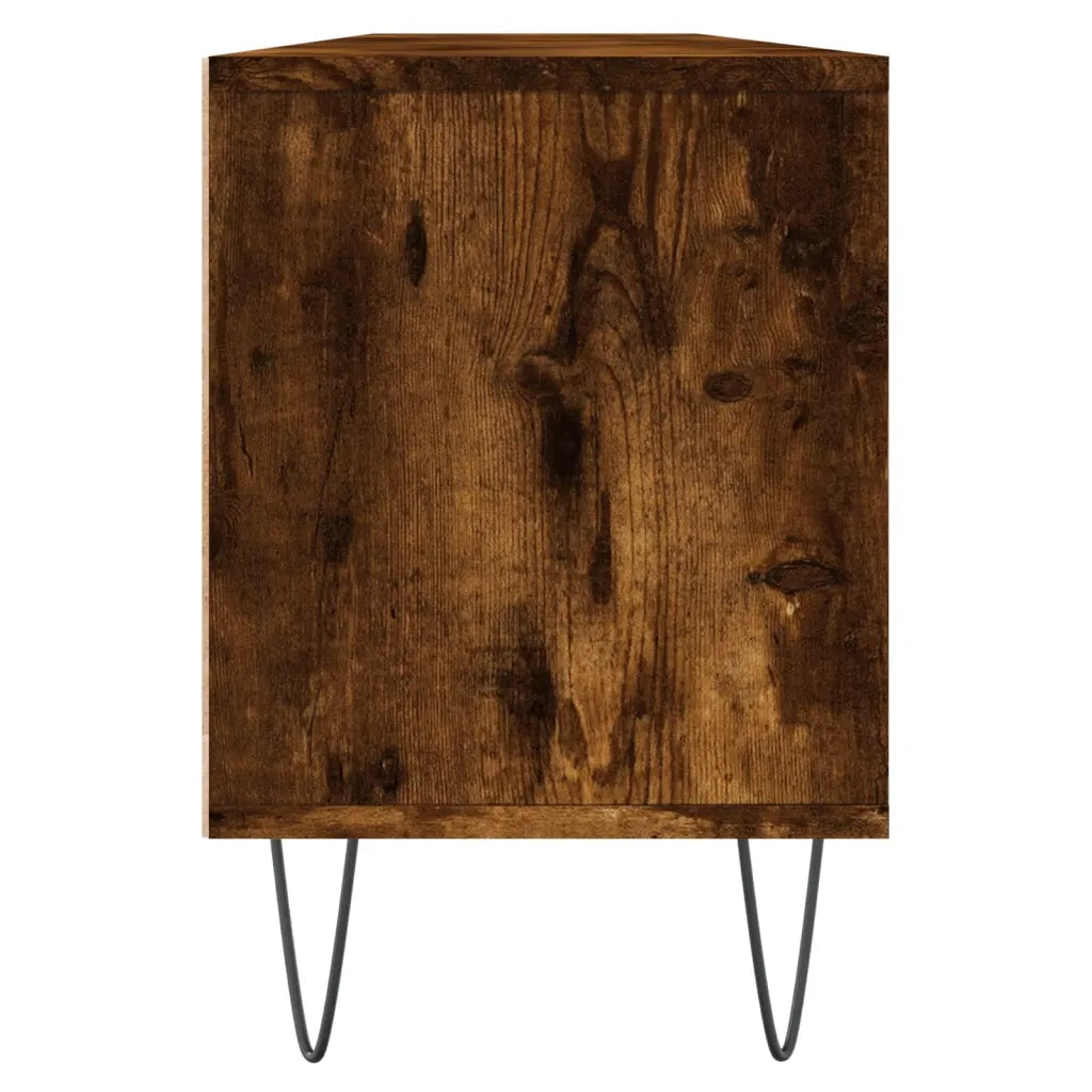 Mobile Porta TV-Mobile per TV-Credenza TV Rovere Fumo 150x30x44,5 cm in Legno Multistrato 748724