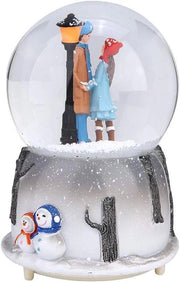 Ornamento di Natale con LED per Bambola di Neve in Scatola di Musica