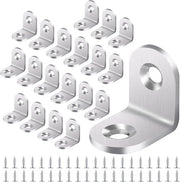 Fissaggi angolari 20 × 20mm, L fissaggi 90 gradi in acciaio inossidabile per mobili in legno fissaggio - Set da 20 pezzi