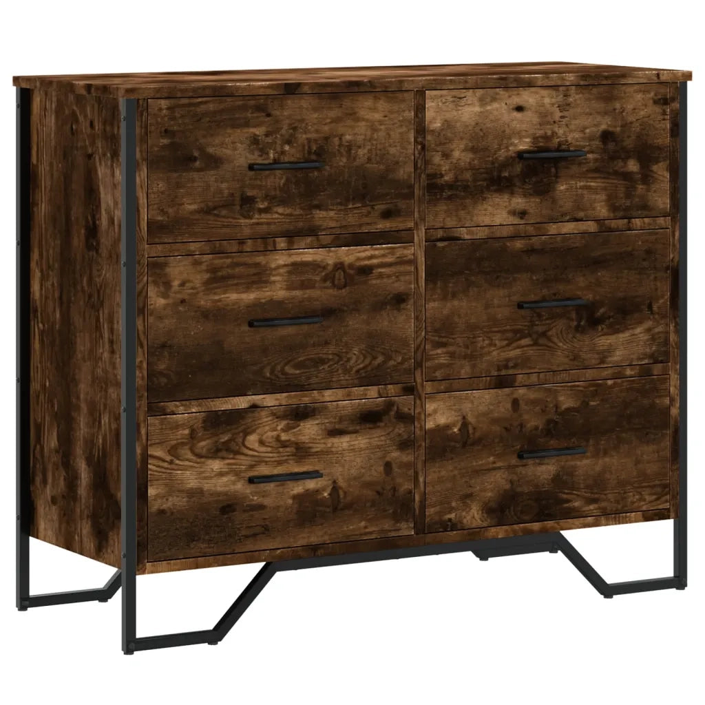 Cassettiera Rovere Sonoma 91x35,5x74,5 cm in Truciolato