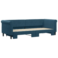 Divano Letto con Letto Estraibile Blu 80x200 cm in Velluto 3197763