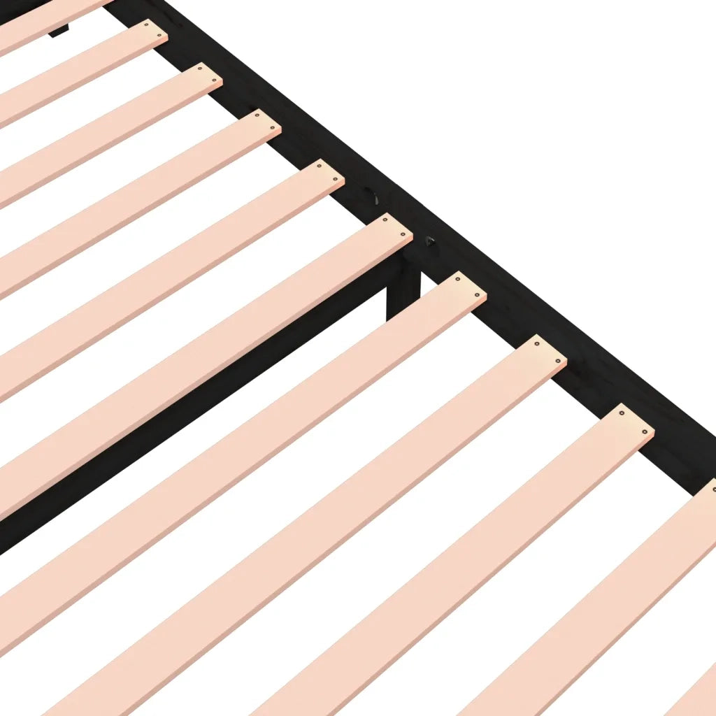 Giroletto Nero in Legno Massello 140x190 cm 814933