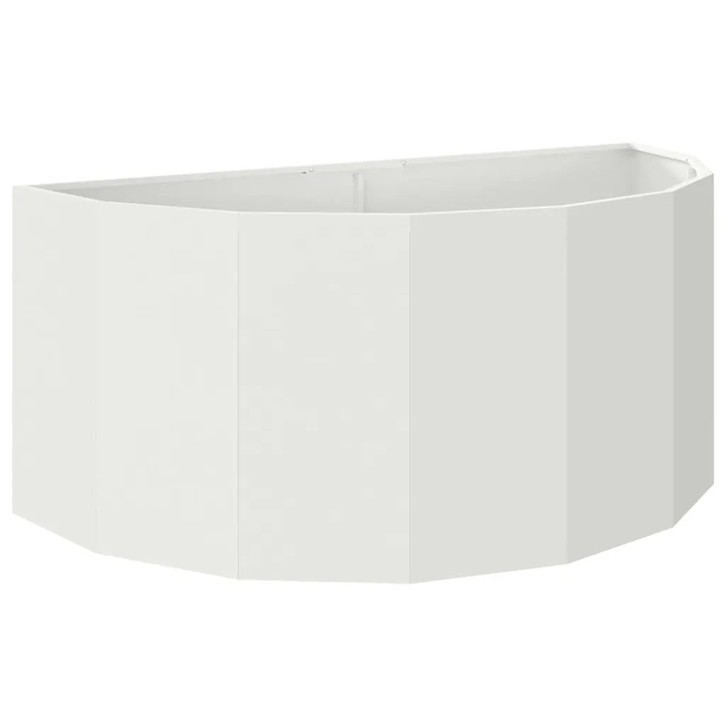 Fioriera | Cassetta per fiori | Vaso Bianco 120 x 60 x 50 cm Acciaio