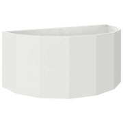 Fioriera | Cassetta per fiori | Vaso Bianco 120 x 60 x 50 cm Acciaio