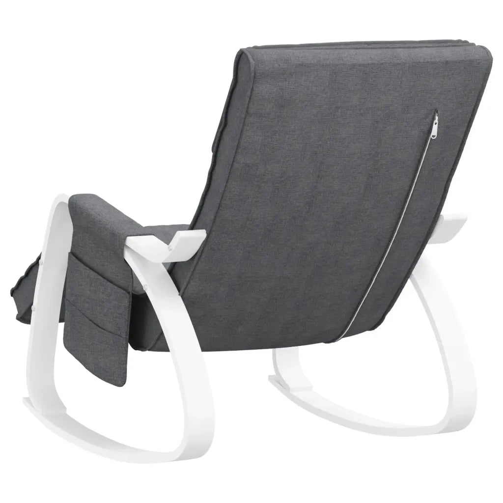 Sedia a Dondolo Grigio Scuro in Tessuto CFW6255627