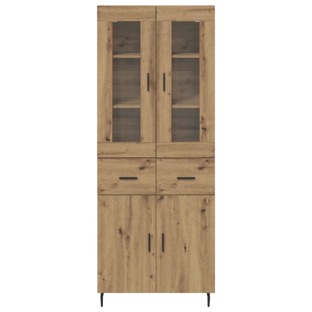 Credenza 2 pcs Rovere artigianale Legno multistrato