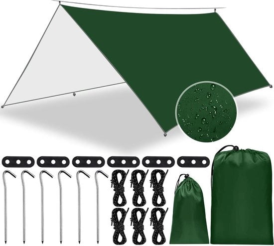 Tela da tenda da campeggio 3x3m impermeabile accessori da campeggio protezione UV ombrellone da campeggio 

Specifica tecnica: 
- Dimensioni: 3x3m
- Materiale: 
- Caratteristiche: impermeabile, protezione UV, ultralight
