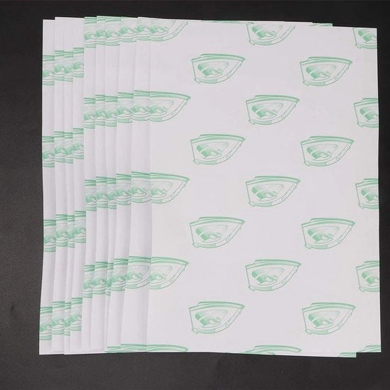 Tape di trasferimento per calore - 10 pezzi carta di trasferimento - Formato A4 - Per T-Shirt - Adatto per Silhouette Cameo e Pressa a calore