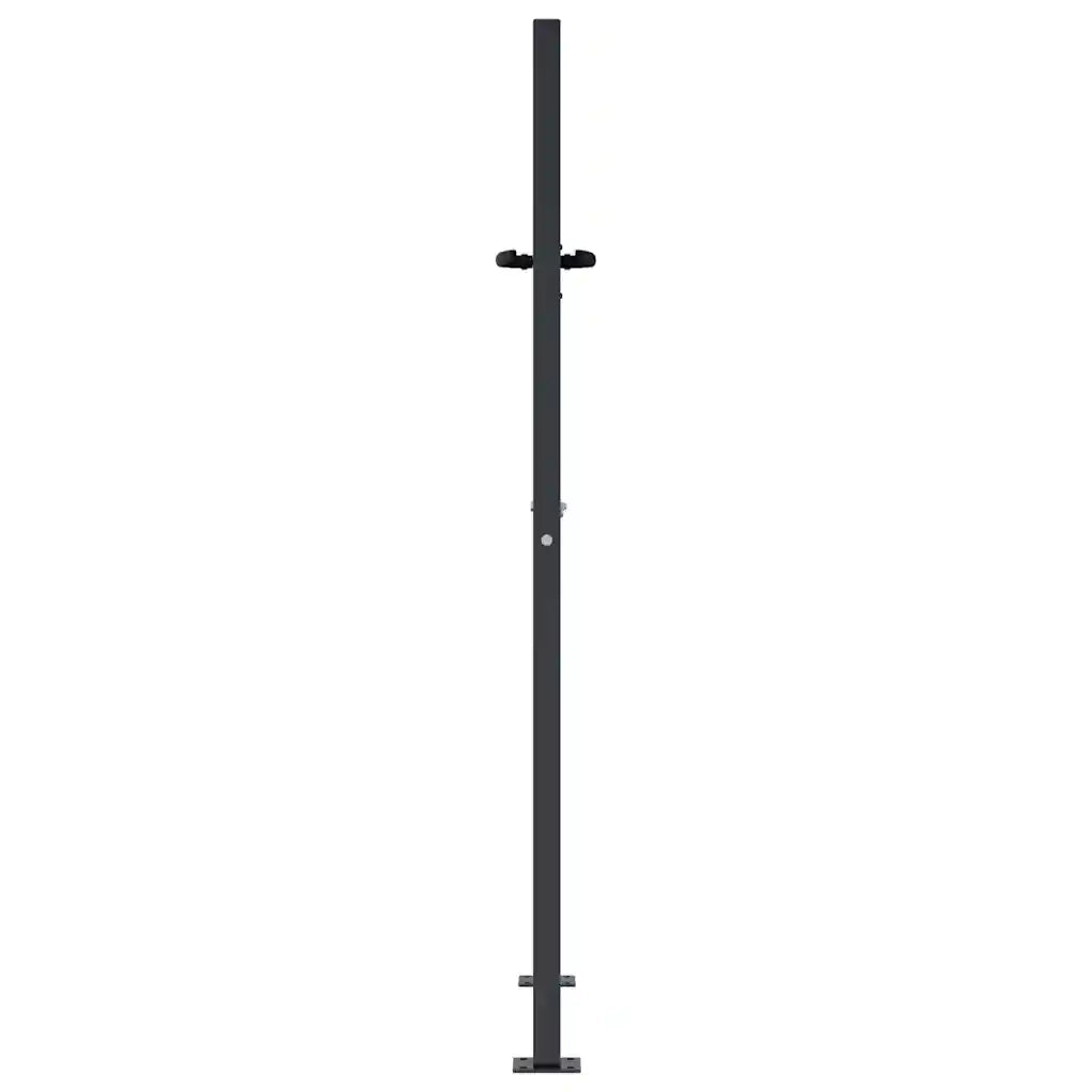 Cancello Giardino Antracite 105x155 cm Acciaio Design Quadrato
