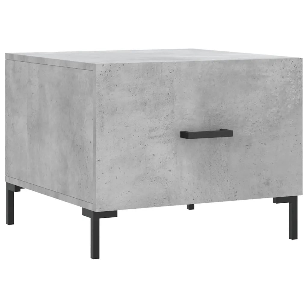 Tavolino Salotto Grigio Cemento 50x50x40 cm Legno Multistratocod mxl 80479