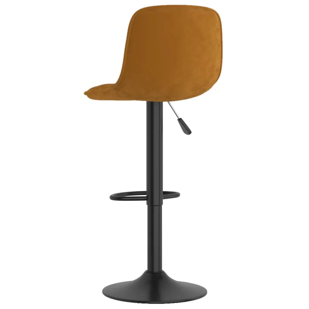 Sgabelli da Bar 2 pz in Velluto Marrone cod mxl 57308