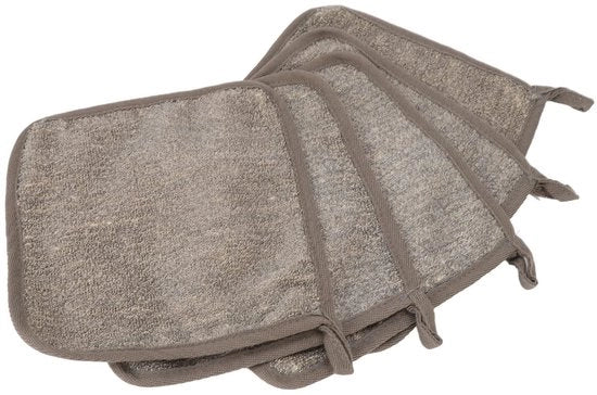 Kit di Esfoliazione per Bagno 5 Pezzi - Asciugamano Multifunzionale - Massaggio Viso e Corpo - Scopatore Corpo - Leggero - Viti di Legno di Carbone/Bambù - Asciugamano Scopatore