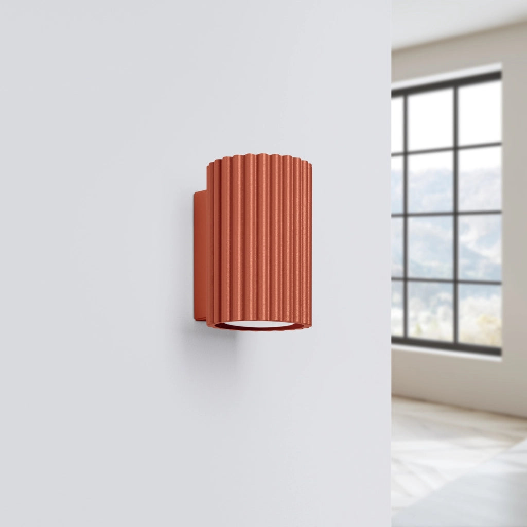 Applique moderna GRAVIO Pure Lume ocra rossa 10cm su-giù GU10